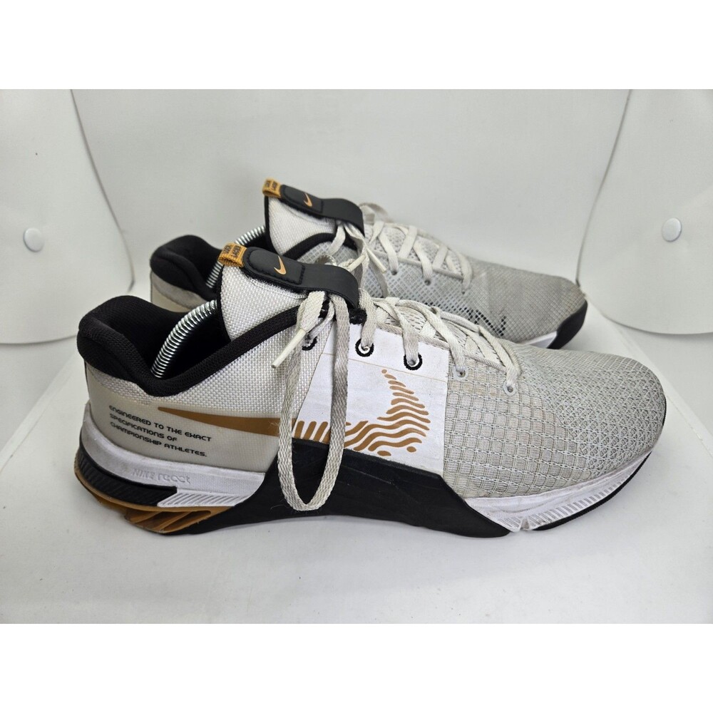 Nike Metcon 8 Shoes Men's 11 White CrossFit Weightlifting Athletic Gym Sneakers